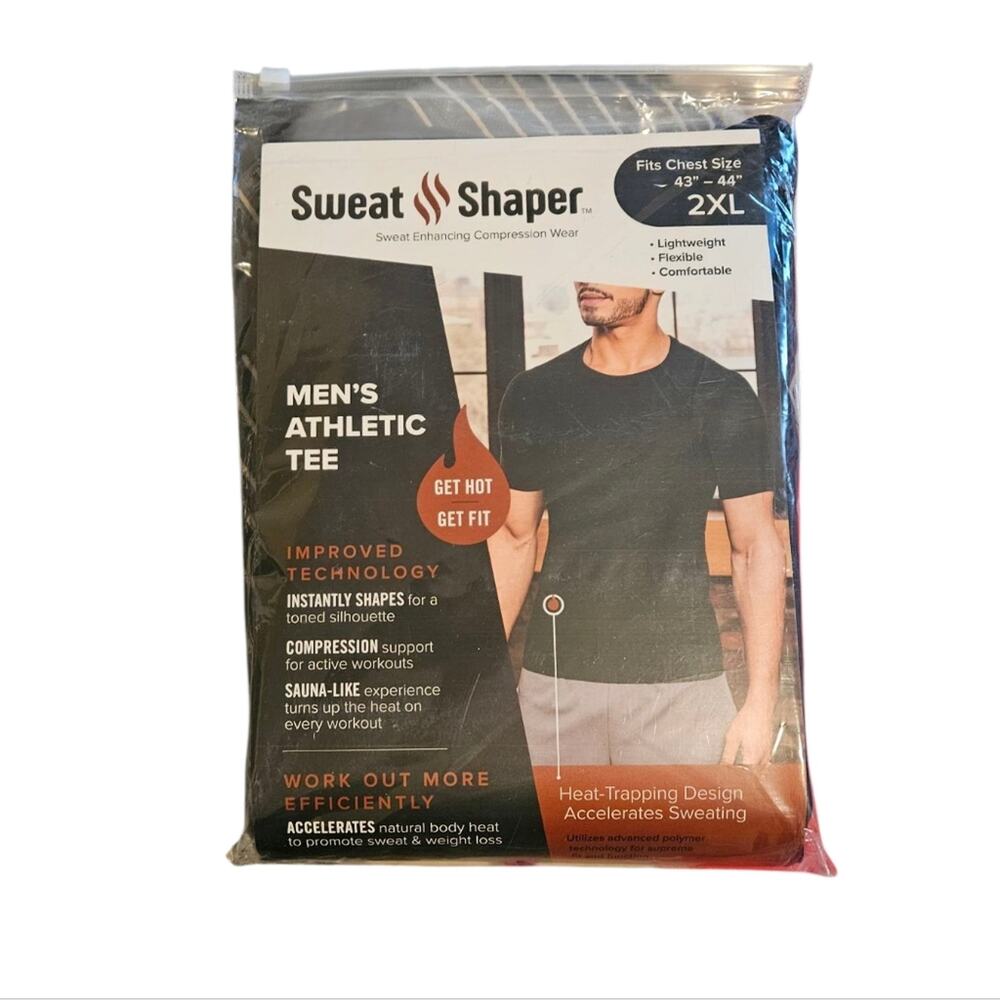 NWT - 2XL Sweat Shaper Men's Black Athletic Tee